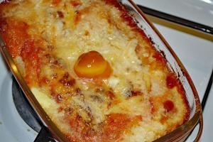 Puerros y papas al gratin