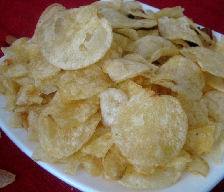 Como se preparan papas chips Como se preparan papas chips