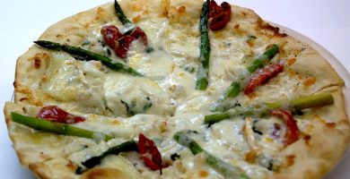 pizza de espárragos