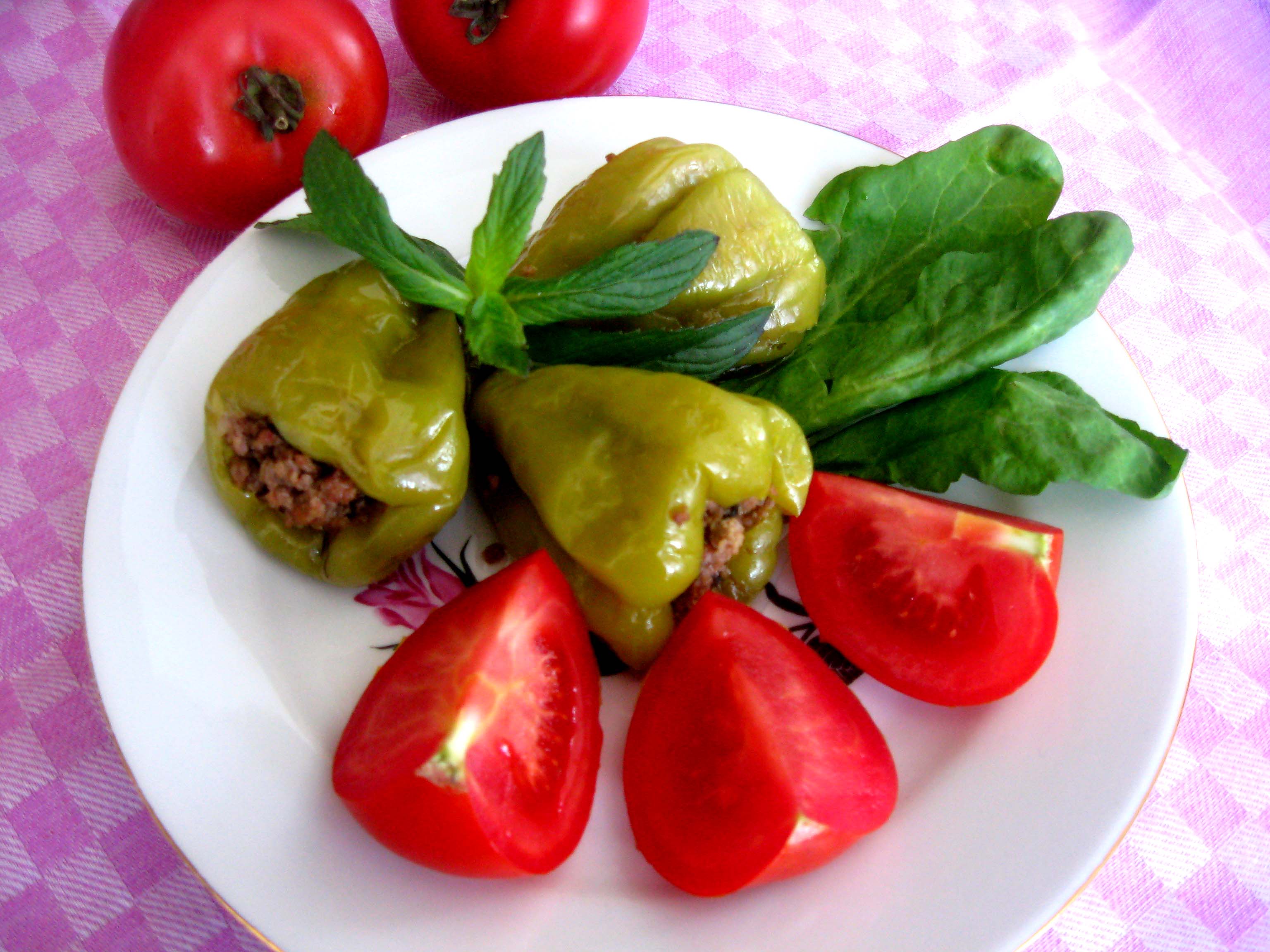 ajíes verdes rellenos