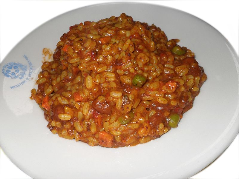 plato arroz pulpa de tomate