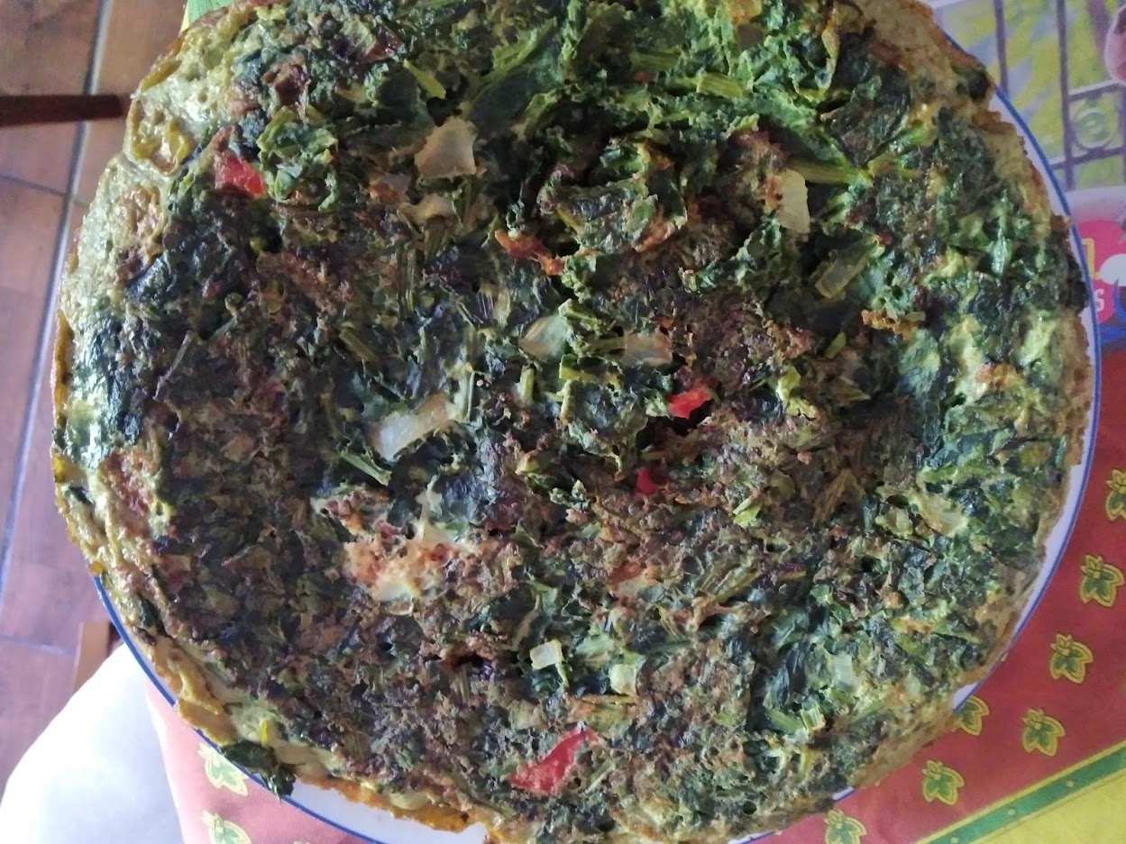 tortilla hojas remolacha