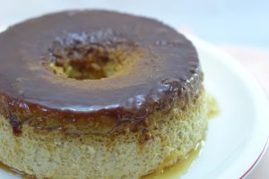 Flan de duraznos apto para celíacos