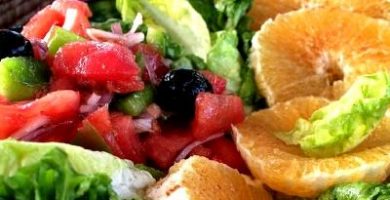 plato ensalada naranja