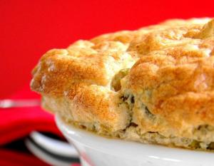 Soufflé de avena y acelga