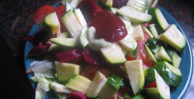plaaato de ensalada zucchini
