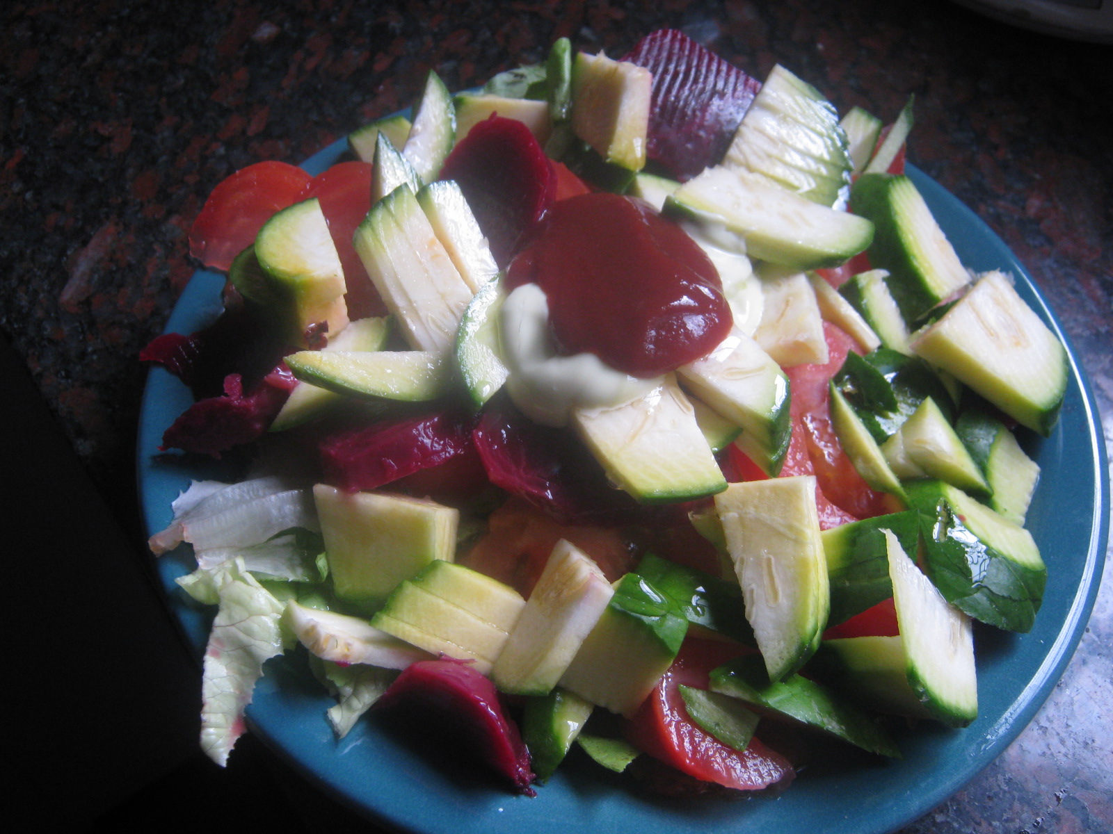 plaaato de ensalada zucchini