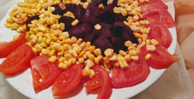 plato con ensalada