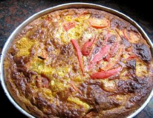 Torta de varias verduras sin masa