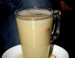Jugos saludable de banana y pera