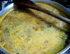 Para chicos y grandes sopa de zapallo y mayonesa