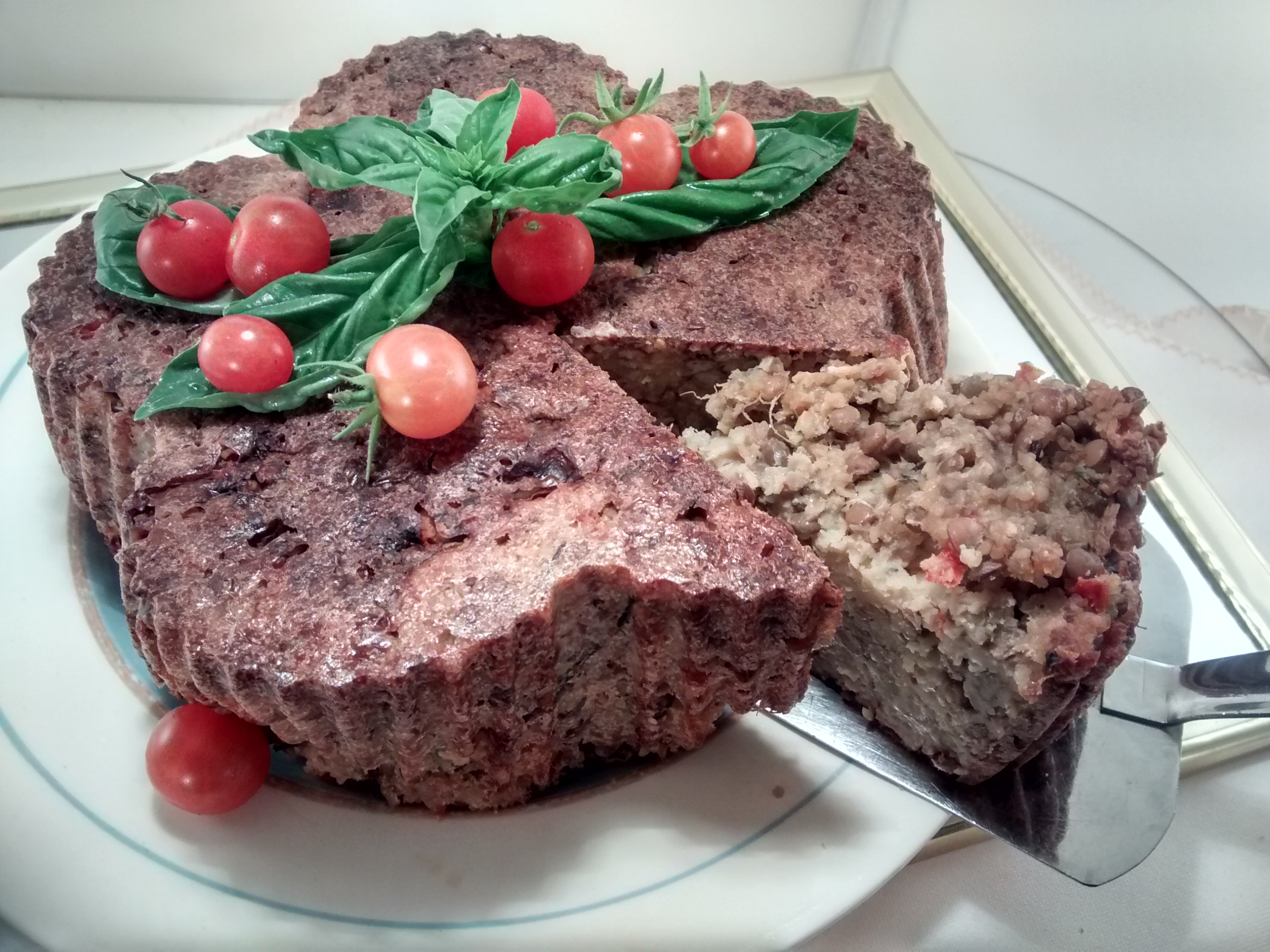 un plato con budín de trigo burgol