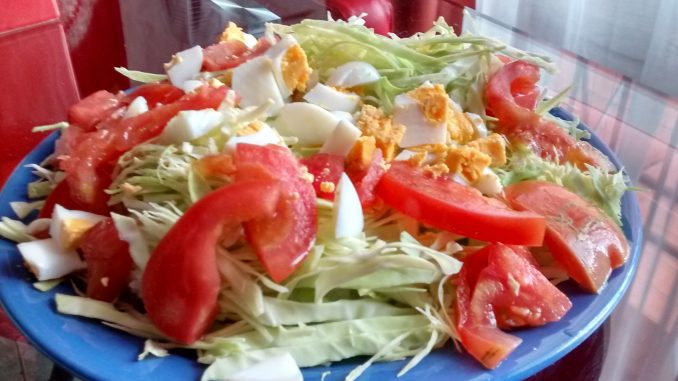 ensalada fresca de repollo blanco un plato de ensalada de repollo