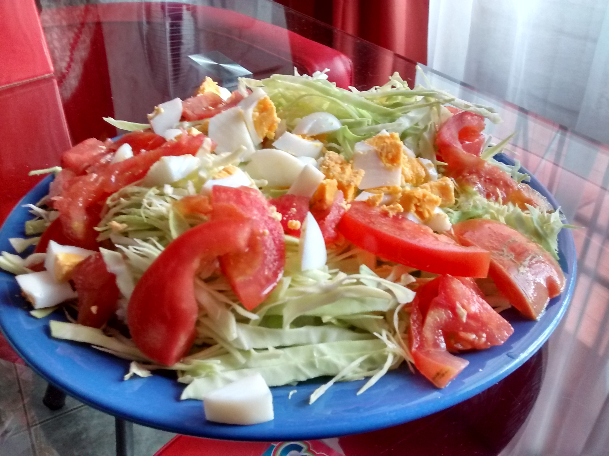 Ensalada de repollo blanco, fresca para días de calor