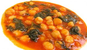 Garbanzos con espinacas