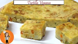 Tortilla vegana con harina de garbanzo